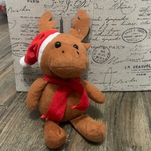A small reindeer plush
